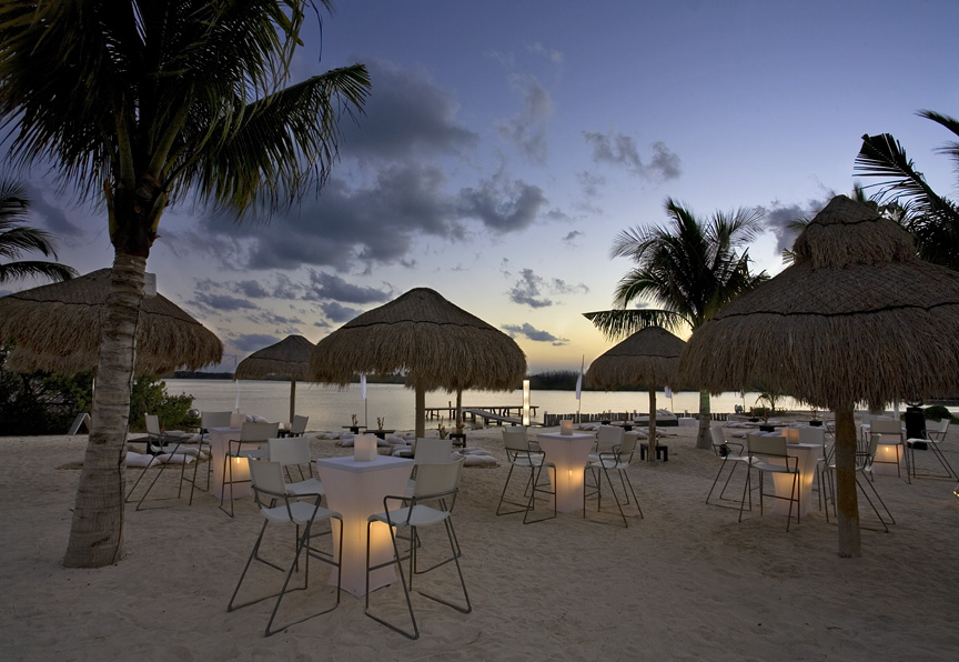 Westin Cancun Lagoon Coktail Event Sunset