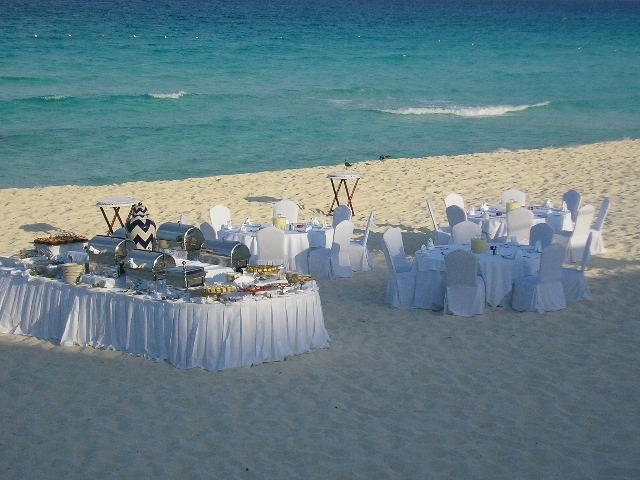 Westin Cancun Wedding Beach Buffet